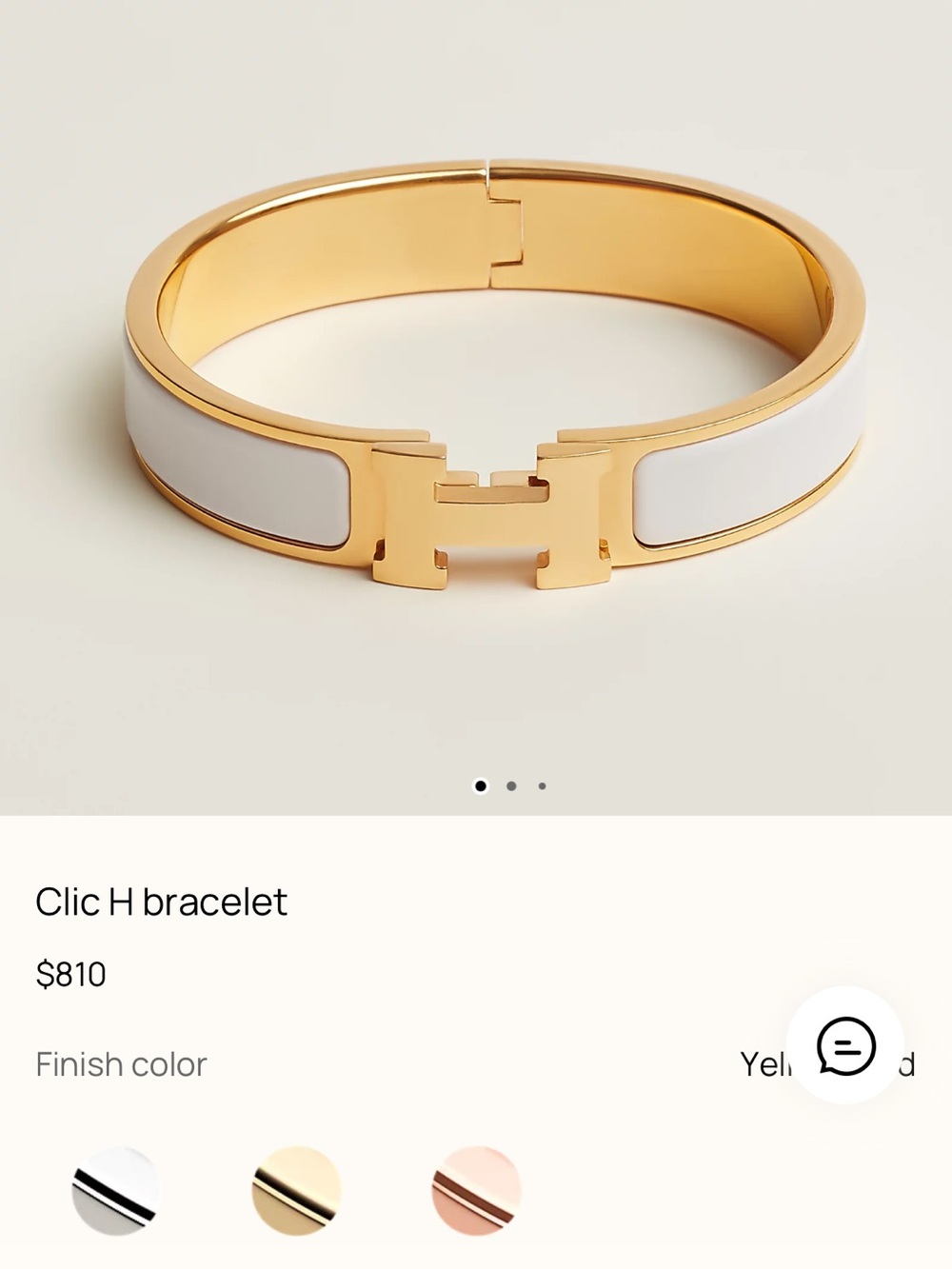 Hermès Gold-Plated Cuff Bracelet
